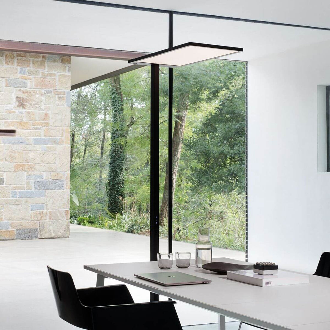 Lampadaire Comfort noir, verre (306469)