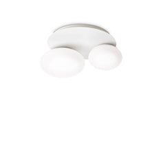 Plafonnier Ninfea 2 lumières blanc, verre