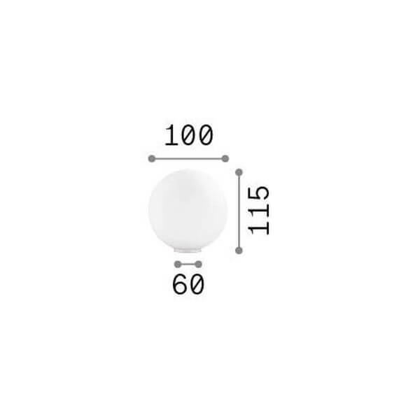 Lampe à poser Mapa Bianco blanche, verre, Ø 10 cm