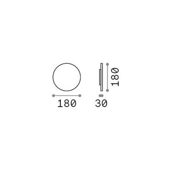 Applique extérieure Punto anthracite, Ø 18 cm