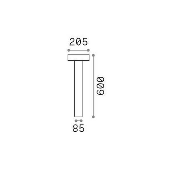 Lampadaire extérieur Tesla 4 lumières marron (316048)