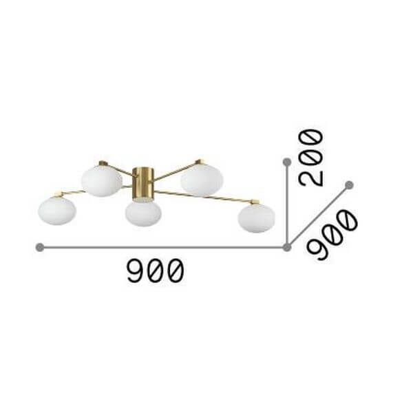 Luminaire plafonnier | Hermes Blanc Ø 90 cm