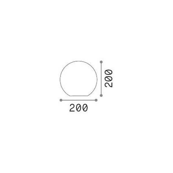 Lampadaire extérieur Sole blanc, Ø 20 cm