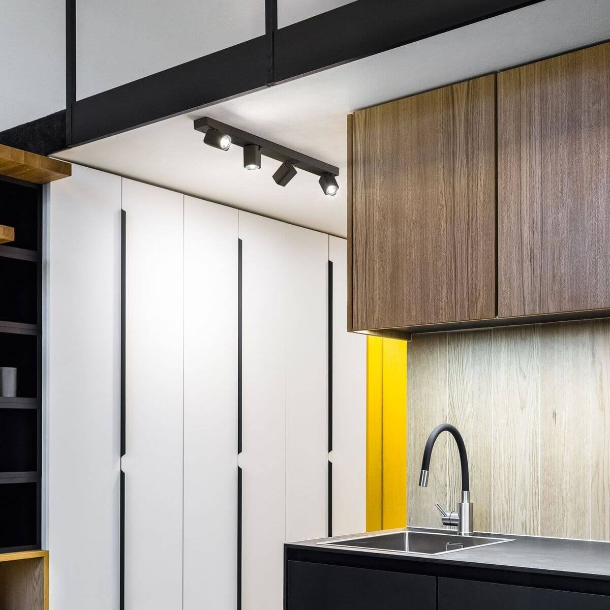 Plafonnier Rudy 4 lumières noir (321523)