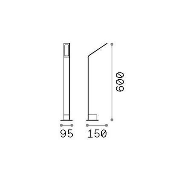 Lampadaire extérieur Agos noir (326696)