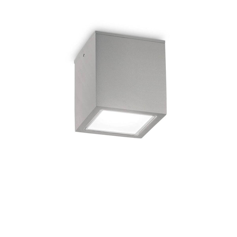 Plafonnier extérieur Techo gris, verre, L 15 cm
