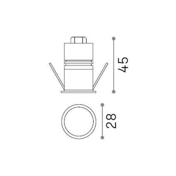 Spot encastrable Quark blanc, Ø 2,8 cm