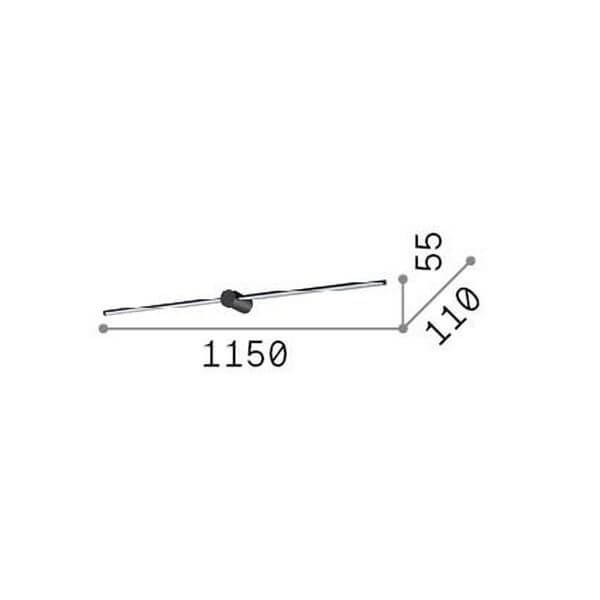 Applique murale Filo laiton, L 115 cm