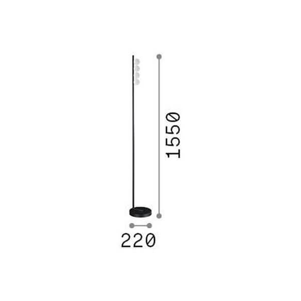 Lampadaire Ping Pong blanc, verre