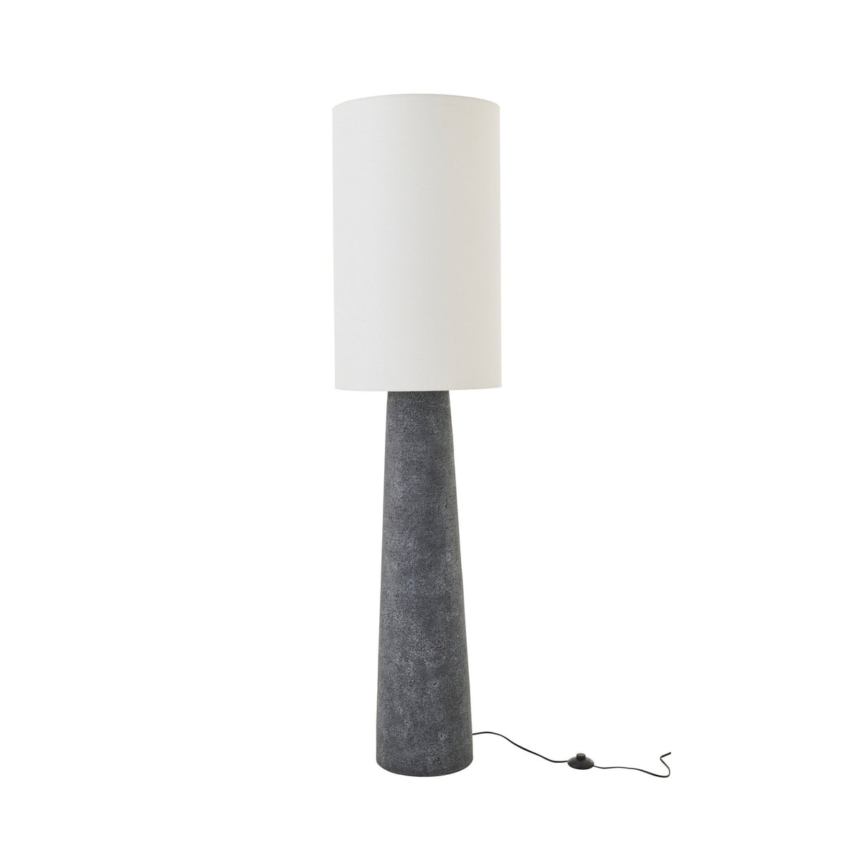Lampadaire Ava en fibre de verre noir et blanc, grand modèle