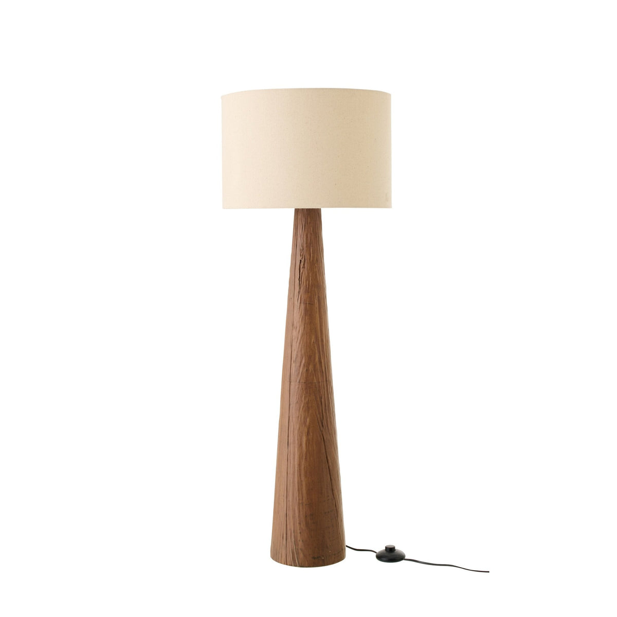 Lampadaire Mélina en céramique marron foncé, grand modèle