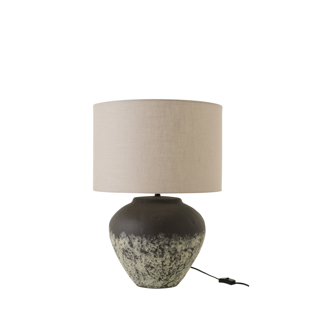 Lampe à poser Jules en céramique gris foncé