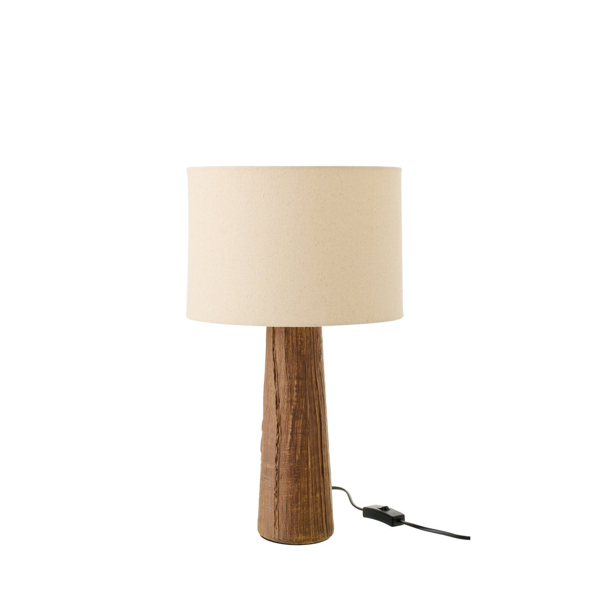 Lampe à poser Mélina en céramique marron foncé, petit modèle