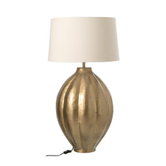Lampe à poser côtelée en aluminium