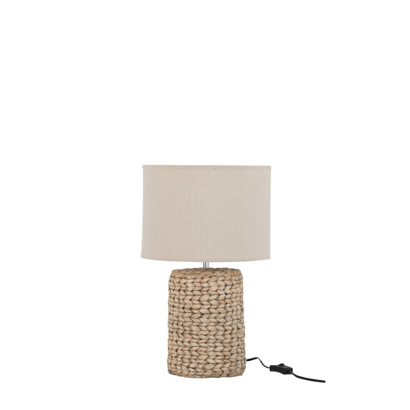 Lampe à poser en béton tressé et coton naturel, petit modèle