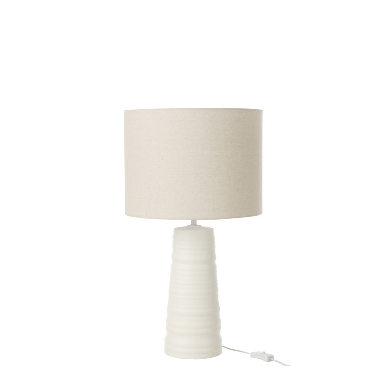 Lampe à poser en céramique blanche, H 63 cm