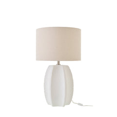Lampe à poser en céramique blanche, H 70 cm