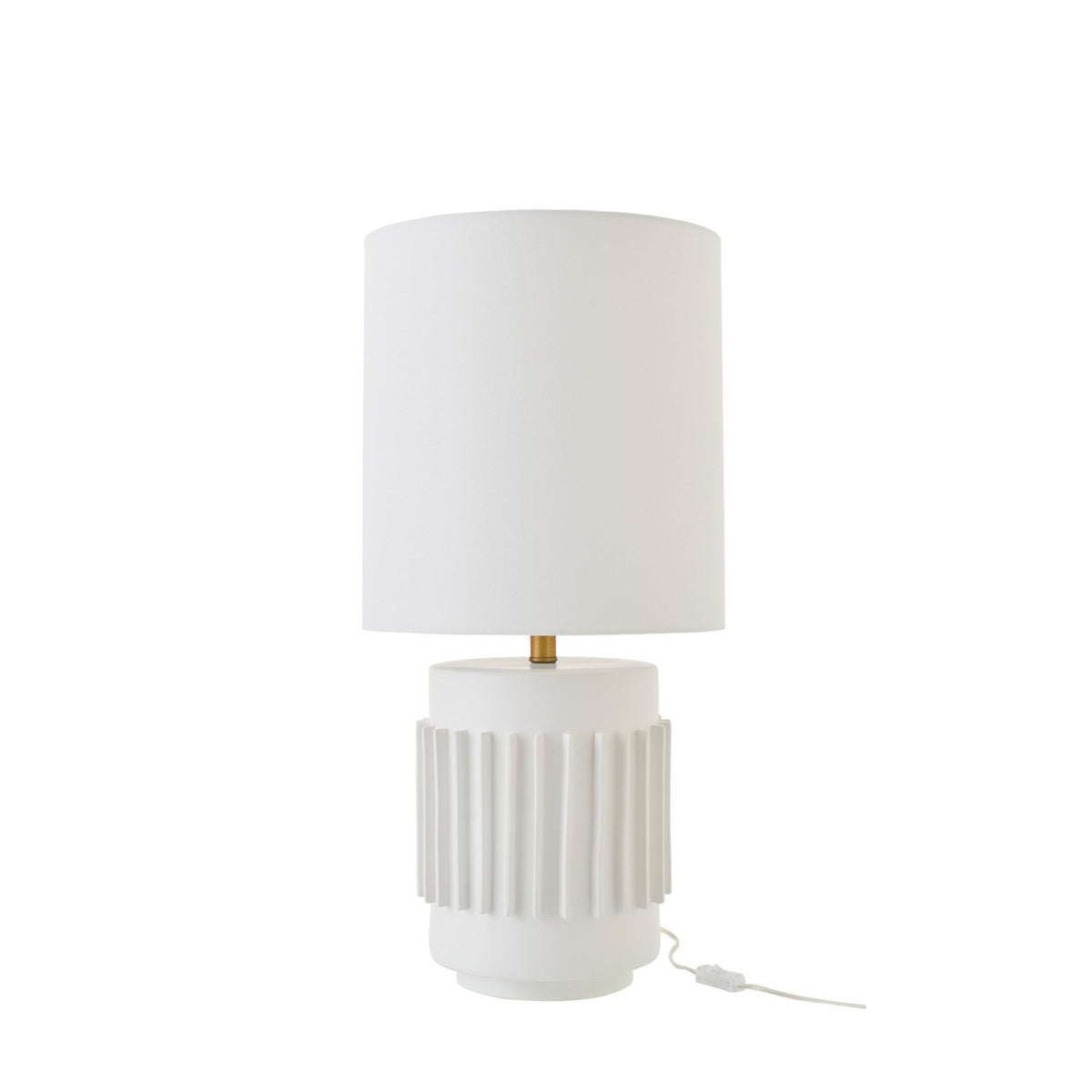 Lampe à poser en céramique blanche, H 71 cm