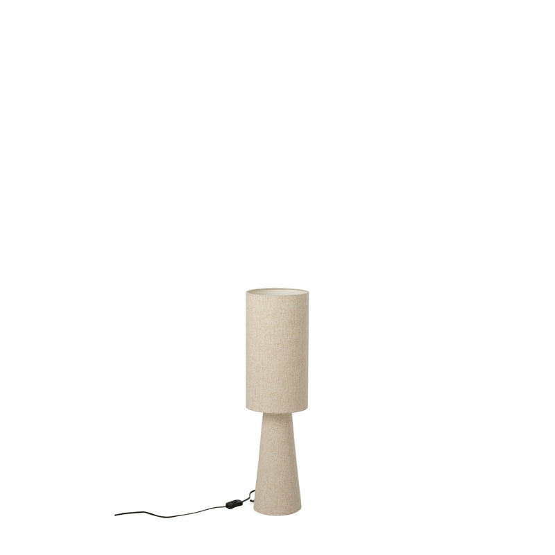 Lampe à poser en tissu beige, petit modèle