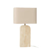 Lampe à poser en travertin beige