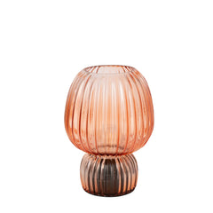 Lampe à poser en verre strié, H 21,5 cm