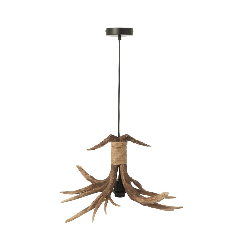 Suspension bois de cerf en polyrésine marron, petit modèle