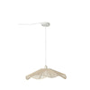 Suspension en corde de lin grège, H 13 cm