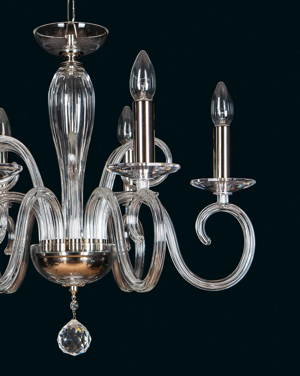 Kronleuchter aus transparentem Glas EL2166024