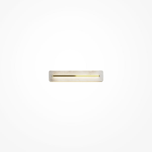 Alabaster Wandleuchte goldfarben