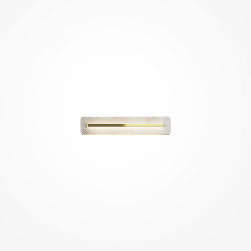 Alabaster Wandleuchte goldfarben