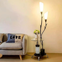Stehlampe Lampenschirm Blume | Florale Eleganz