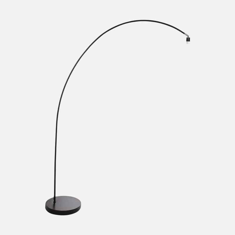 Lampadaire arc noir mat liseuse, douille E27 H 185 cm | Solva