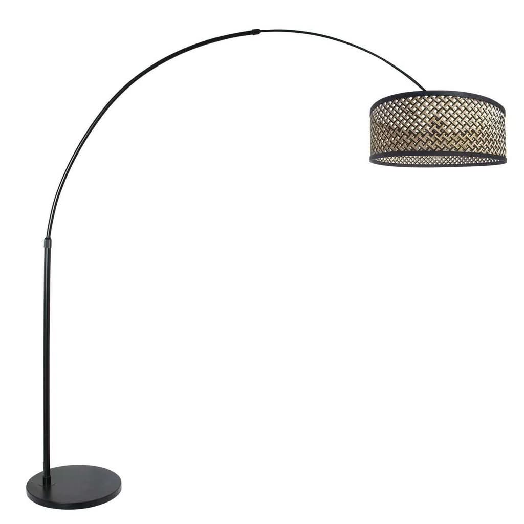 Lampadaire Bambou Noir Naturel | Zyla