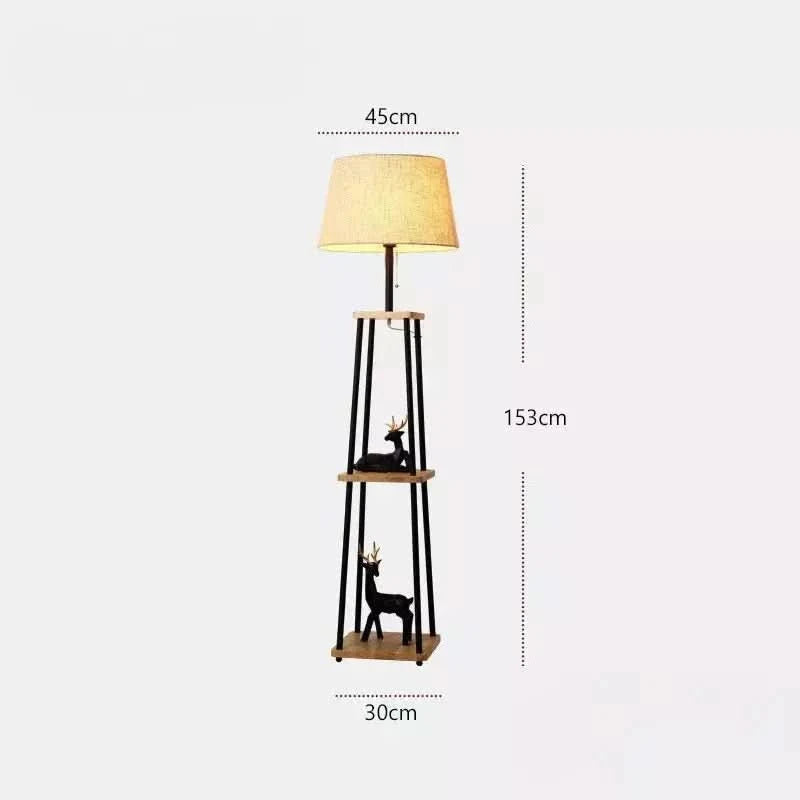 Stehlampe Holz und Schwarz | Kontrastreicher Charme