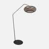Bambus-Leseleuchte, Bogenlampe mit geflochtenem Lampenschirm | Anne