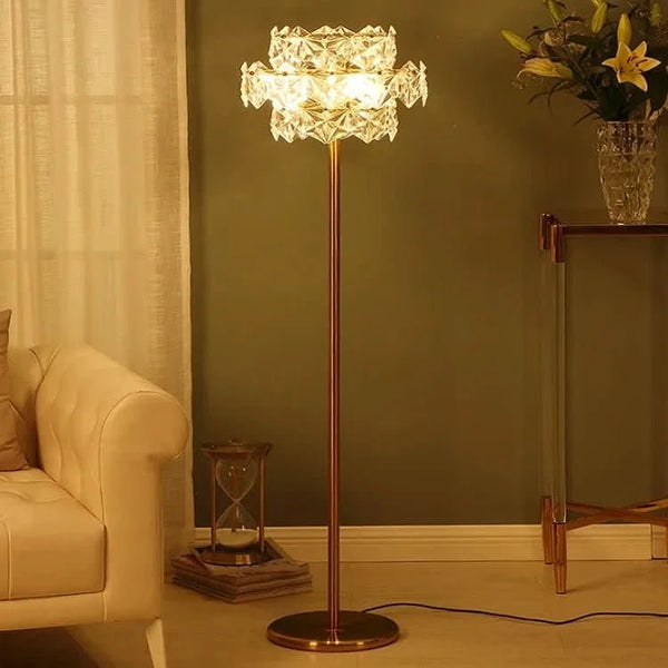 Lampadaire sur Pied Cristal Luxe Flocon de neige | Iona