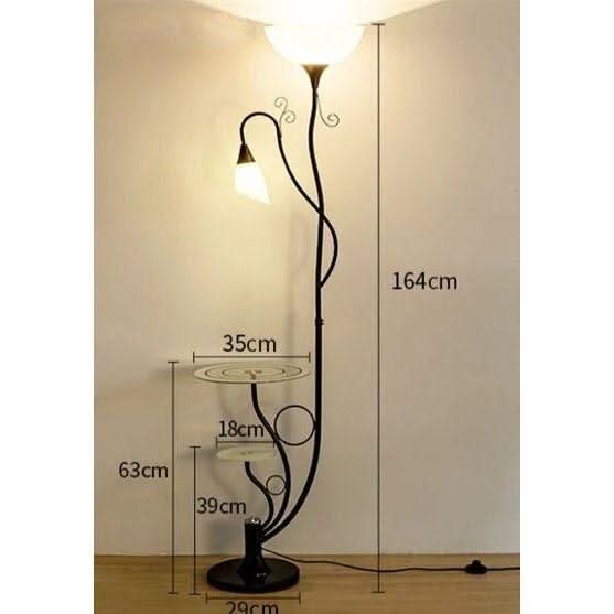 Schéma de dimensions du lampadaire avec hauteur 164 cm et différentes largeurs