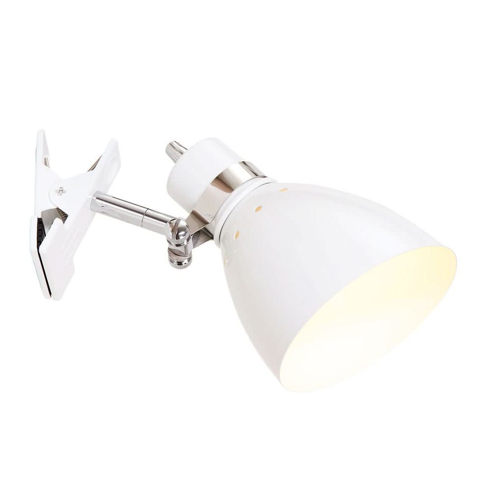 Klemmlampe Spring 6827W Weiß - Industriedesign Steinhauer