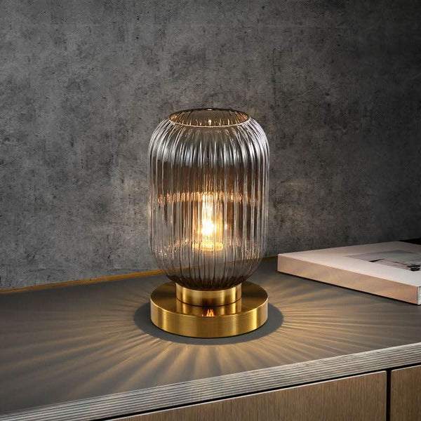 Lampe à poser salon jaune | Lueur Ciselée