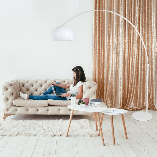 Verstellbare Bogenlampe Weiß | Zira