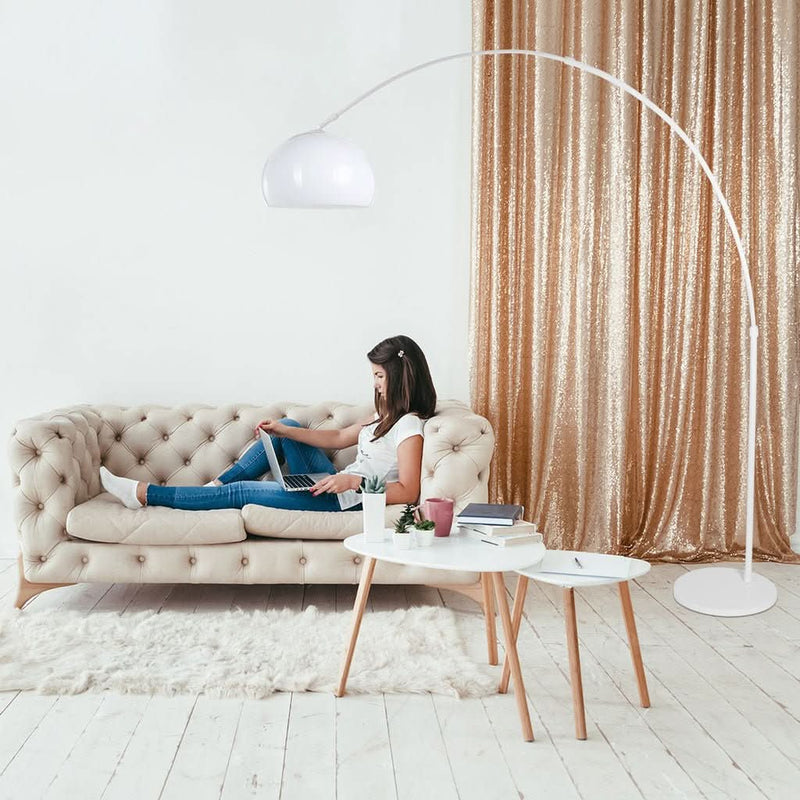 Verstellbare Bogenlampe Weiß | Zira