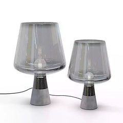Lampe Art Deco Verre et Béton | Silhouette Urbaine
