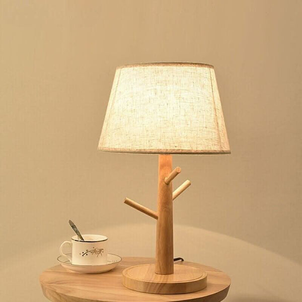 Nachttischlampe aus Holz | Raffinierter Glanz