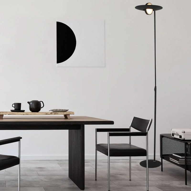 Lampe de sol LED Noir | Oyla