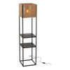 Lampe Eisen Jute Schwarz