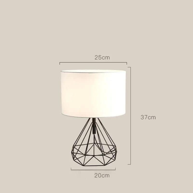Schéma coté des dimensions : 25 cm de diamètre, 37 cm de hauteur, base 20 cm.
