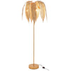 Lampe aus Metall mit goldenen Blättern