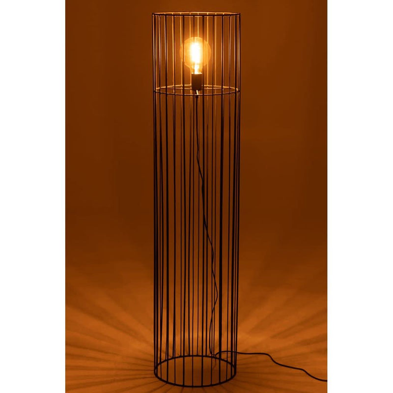 Schwarze Stehlampe aus Metall