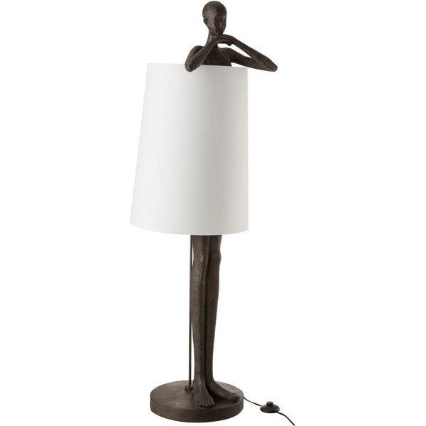 Moderne Lampe Braun/Weiß