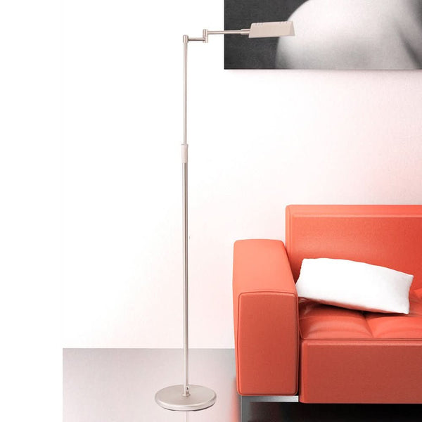 Lampe Sol Réglable Acier Brossé | Tyla